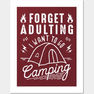 Camping typography quotes Posters and Art